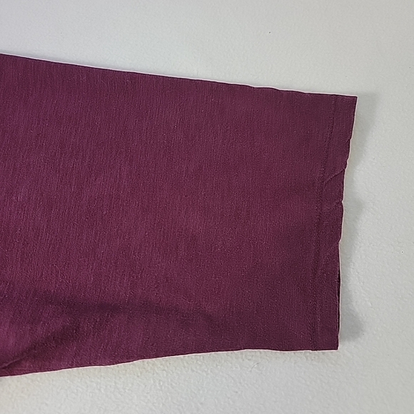 Catherines Women's Purple W Rhinestone Accent Short Sleeve Top, 5X - Picture 3 of 8